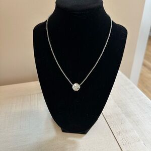 Sabika clear one stone necklace